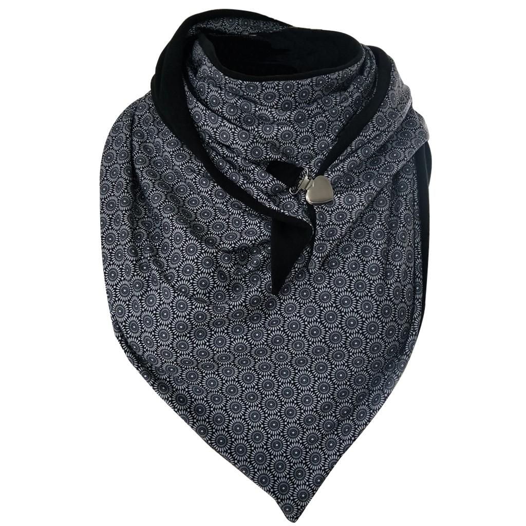 Ladies Cotton Warm Button Scarf Soft Lightweight Neck Wrap Headscarf Suitable for Daily Use and Outdoor Activities