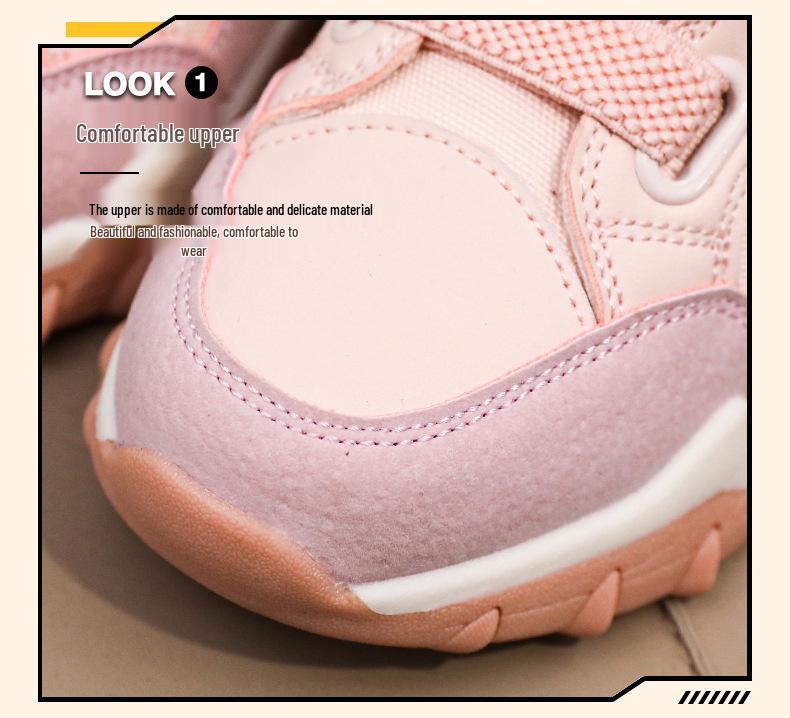 Sneakers in Cotone Foderate in Velluto per Bambini - Autunno/Inverno 2025, Calde, Antiscivolo, Suola Morbida, alla Moda per Bambini e Bambine