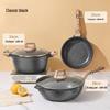 Classic Black Maifan Stone Non-stick Cookware 3-Piece Set