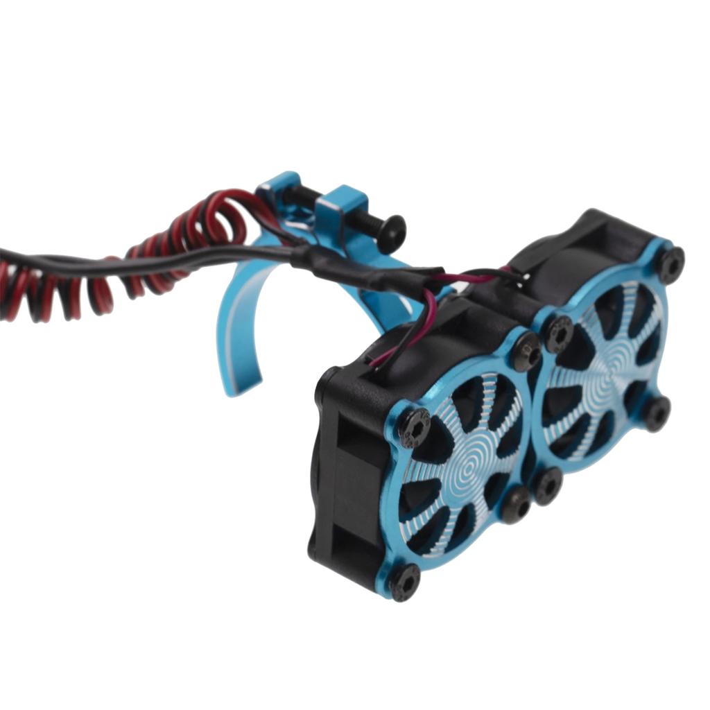 540 550 3650 3660 Motor Heatsink Cooling Fan with Thermal Sensor for 1/8 1/10 RC Car Axial SCX10 Traxxas TRX4 Tamiya