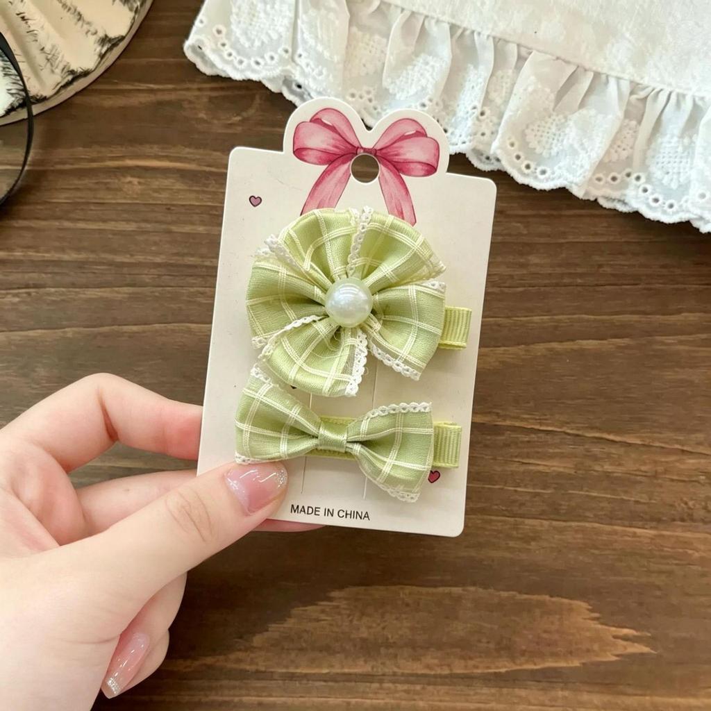 Colorful Plaid Bow Hair Clip: Cute Flower Hairpin for Kids