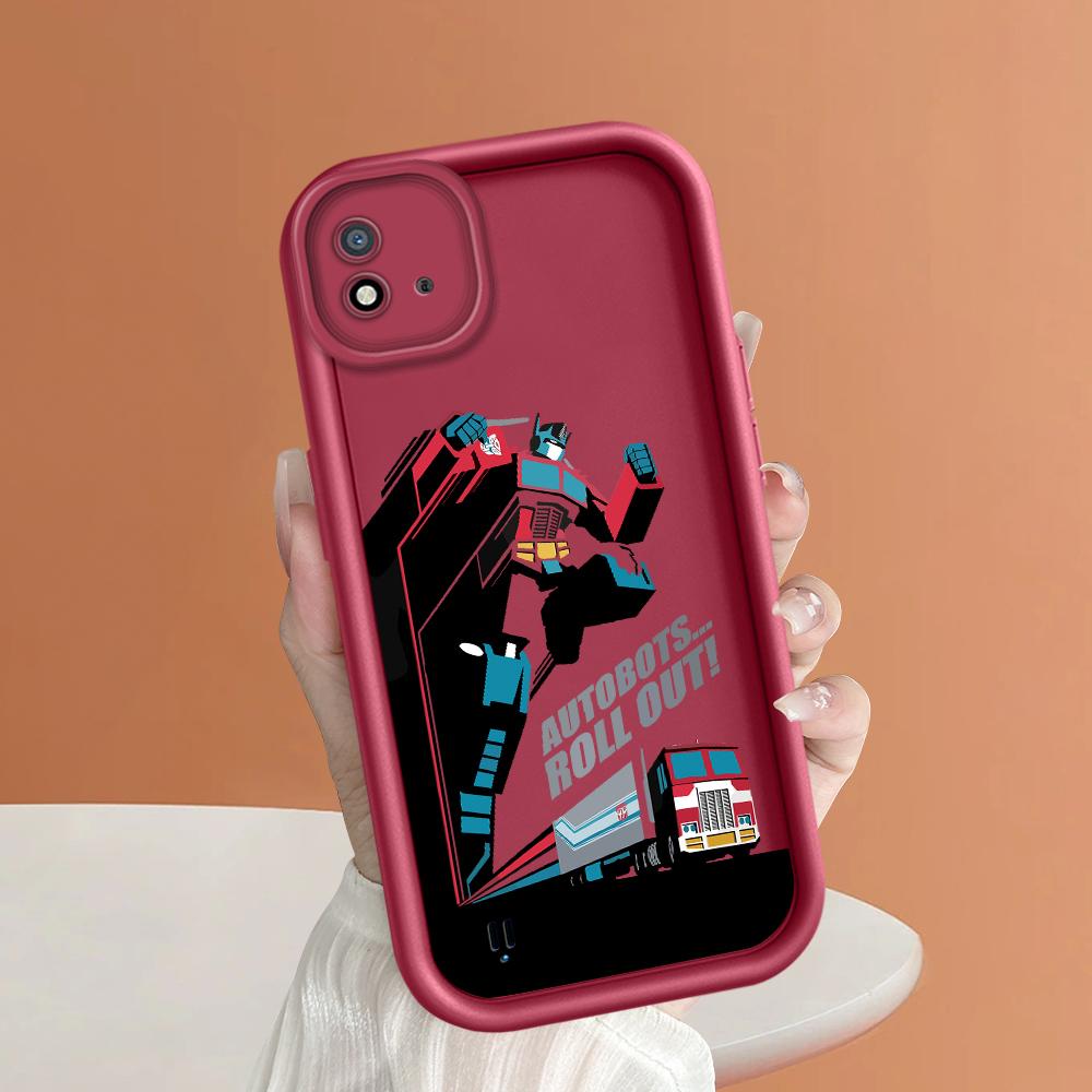 Měkký silikonový čtvercový žebříkový vzor tisku Pouzdro telefonu Plný kryt fotoaparátu Ochranné pryžové pouzdro odolné proti nárazům pro OPPO Realme