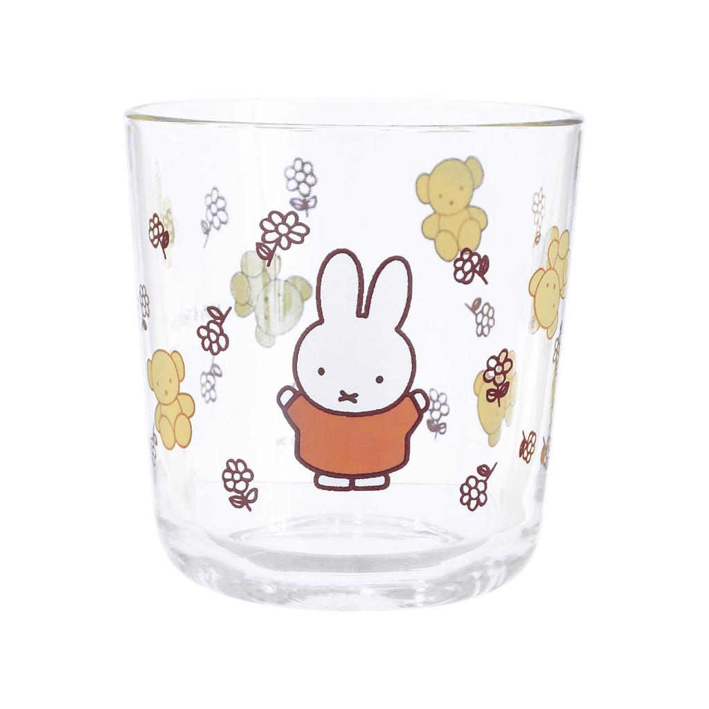 Dick Bruna Glass Miffy Teddy Made in 413104 "Miffy" Tumbler, Approx. 280ml, Tableware, Accessories, & Bear, Japan,