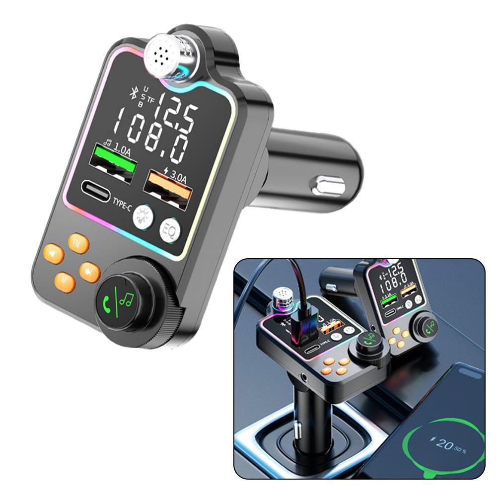 Car Modulator Transmitter FM Transmiter 3.1A Dual USB Port PD Charging 5V Handsfree Fast Charger Car Electronics Accessories