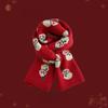 Stilvoller Weihnachtsrinde Schneemann Winter Schal Warmer Wickel; Rotes Saisonales Studentenpaar Geschenk für Nackenschutz