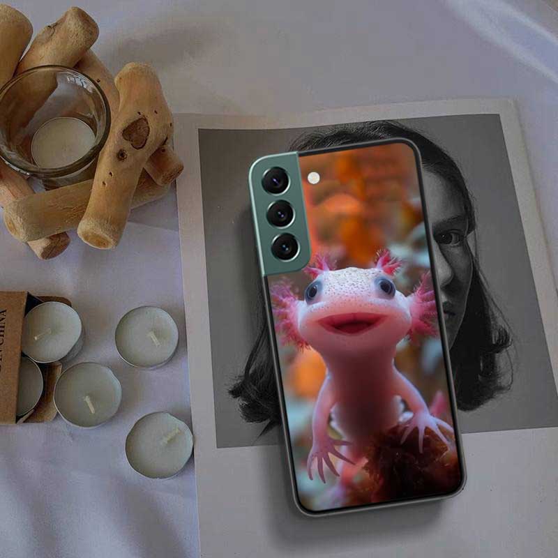 Smiling Salamander Phone Case For Samsung Galaxy S22 S25 Ultra S21 S10 Plus S26 Edge S20 S23 S24 FE Cover Silicone Soft TPU