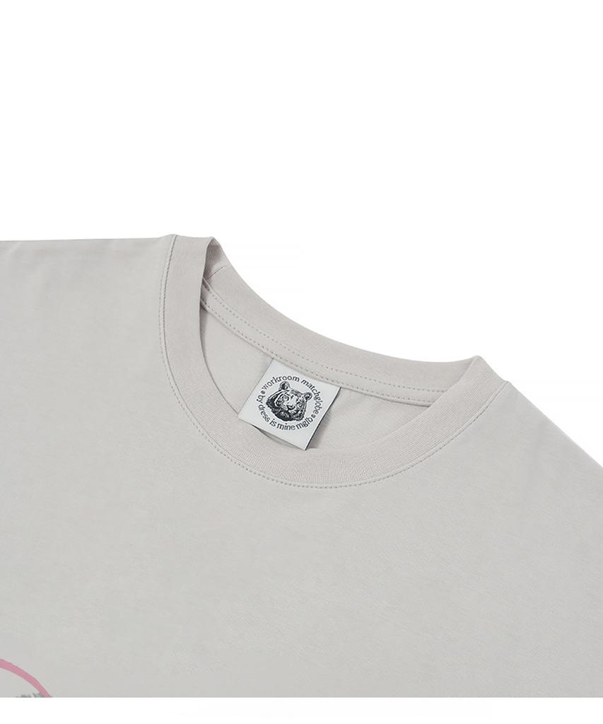 MATCHGLOBE Positive Vibe Oversized Tee (Beige)
