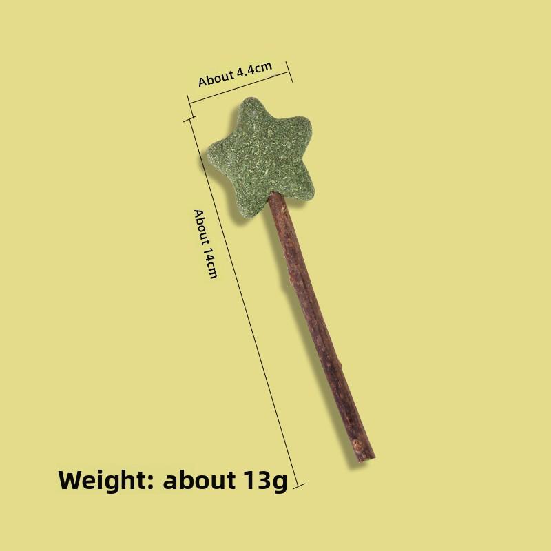 Cat Mint Lollipop, Teeth Cleaning and Grinding Wood Aster Stick, Cat Mint Feather Self-amusement
