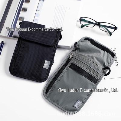Porte-passeport et organisateur de voyage unisexe étanche avec cordon de cou, poche pour téléphone et étui pour documents
