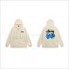 Hooded Zip-Up Sweatshirt Men Women Letter Print Loose Fit Casual Streetwear