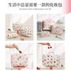Fashion Large Capacity Quilted Bow Flower Pattern Cosmetic Bag For Women