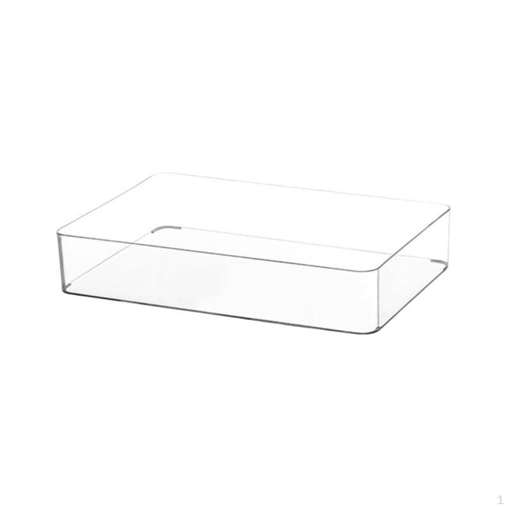 Drawer Organizer, Clear Acrylic Divider Storage Bin for Kitchen, Office 8028 10x10x5.8cm
