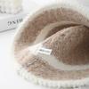 Autumn and Winter Knitted Warm Ear Protection Women's Simple Bucket Hat Cold-proof Plush Hat