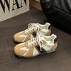 Versatile casual board shoes retro color matching women's summer fashion round head mesh breathable comfortable lightweight single shoes
