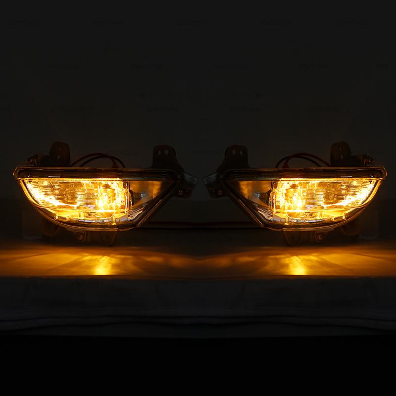 Car Front Bumper Daytime Running Drive Light Turn Signal Indicator Lamp For Mazda 3 Axela 2014 2015 2016 Foglight Foglamp