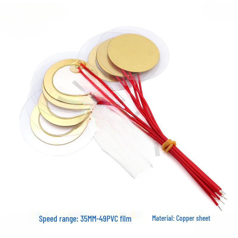 Piezoelectric Ceramic Buzzer with Aluminum Solder & Copper Lead, Diameter Options: 12/15/18/20/27/35/50MM