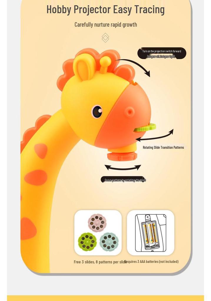 Kids' Magnetic Projection & Drawing Table with Building Blocks - Early Education & Science Learning Toy