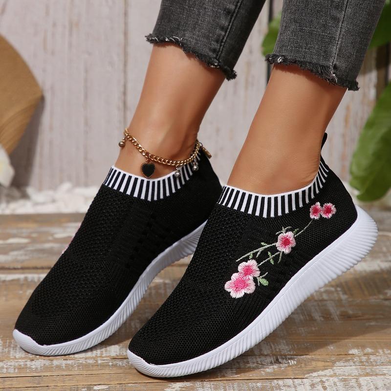 Mode Atmungsaktives Flyknit Neue Schuhe Bequeme Freizeit-Sneaker Plateau Nische Ausländischer Stil Anti-Geruchs-Schuhe