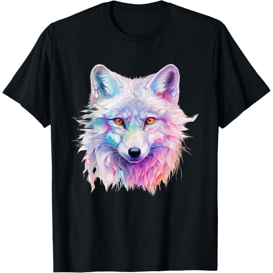 Colorful Arctic Fox T-Shirt XXXXXL чёрный