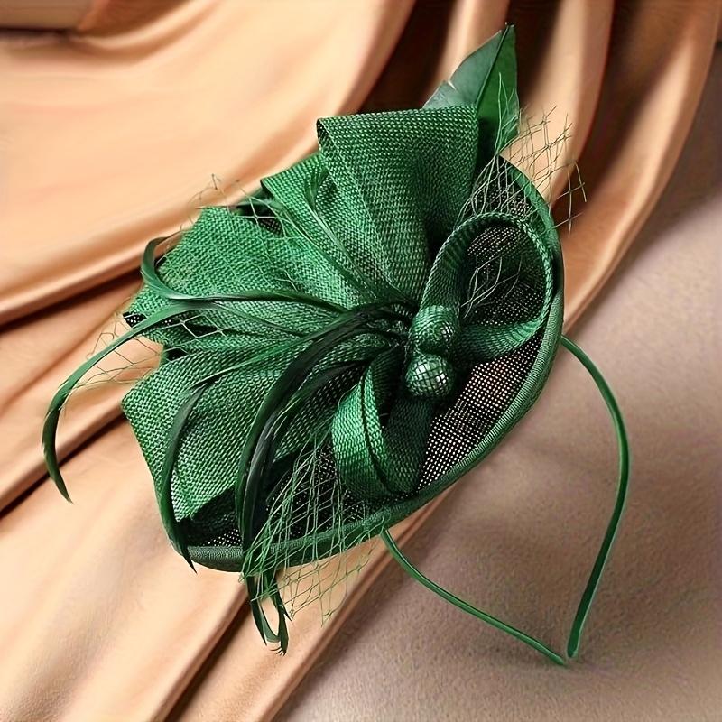 Elegantní černý fascinátor ze síťoviny a peří pro ženy - Šik doplněk do drdolu s mašlí, ideální na svatby, večírky a formální události