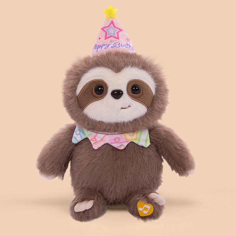 Clapping doll birthday bear doll can sing and swing baby elephant can be recorded to give girls plush toy gifts