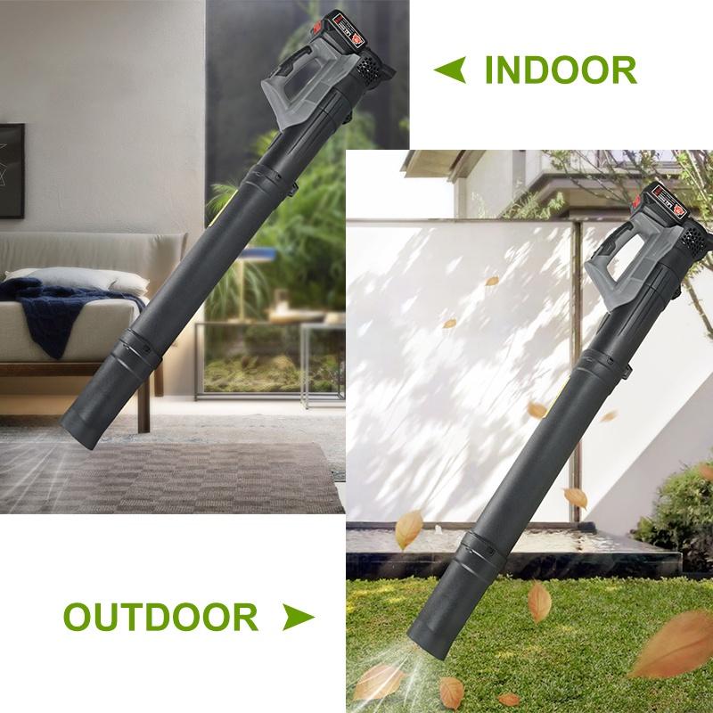 Black 130KM/H Industry Electric Air Blower Cordless Leaf Blower Dust Collector Dust Blowing Sweeper Garden Tools For 18V Li-ion