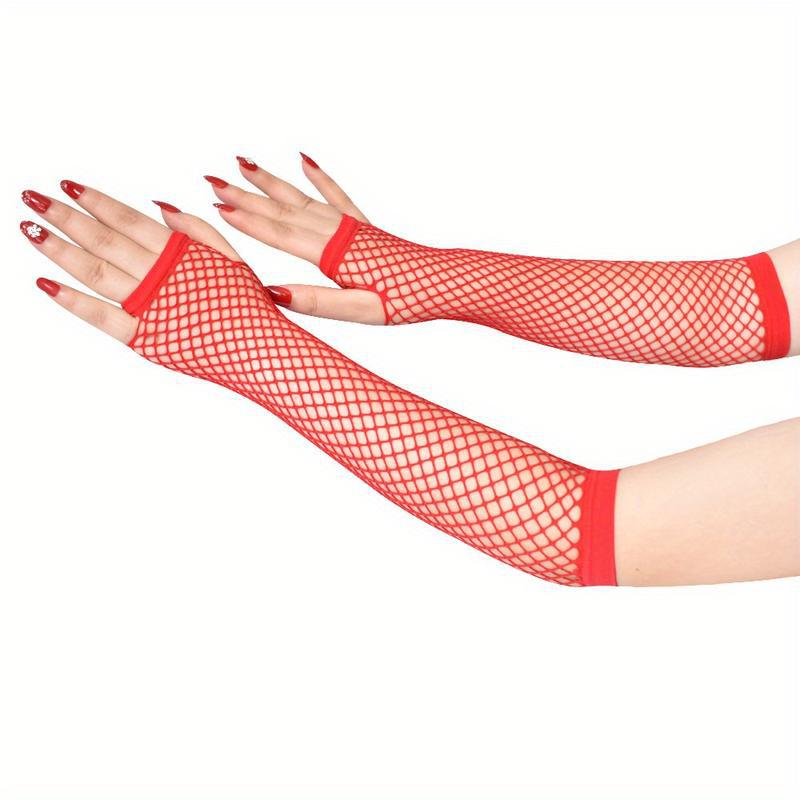 Meier U 95393 punk mesh fingers gloves punk half finger gloves One Size Fits All