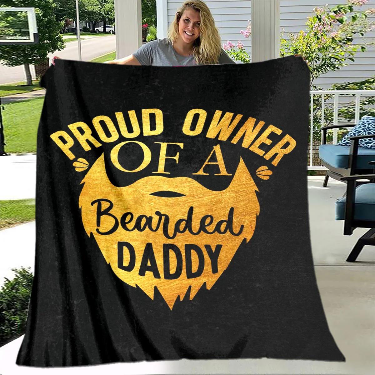 

Personalized Dad Letter Throw Blanket Soft Cozy Blanket for Bedroom Sofa Picnic Travel Office Kids Home Textile 100x150cm