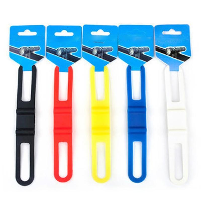 5 Pezzi Fasce in Silicone per Biciclette Cintura Fissa in Silicone Supporto Torcia per Ciclismo Supporto Torcia per Biciclette Fasce Elastiche Bende