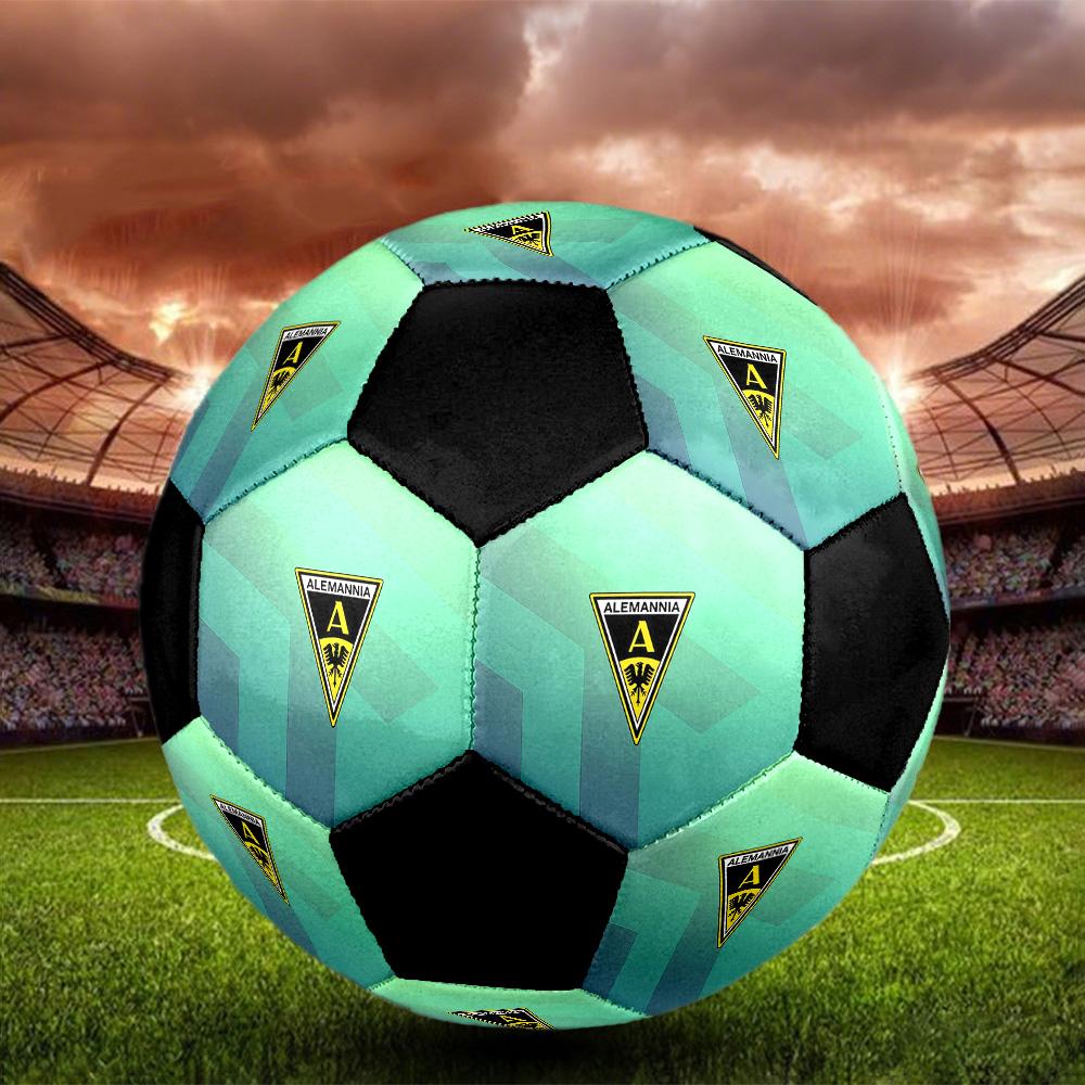 Alemannia Aachen Soccer Ball Colorful All Ages Machine Stitched PVC Competition Ready Durable High-Bounce.SIZE5