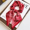 70x70cm Lightweight Square Scarf Women Polka Dot Print Silk-Like Wrap Neck Tie Hair Band Fashion Accessory