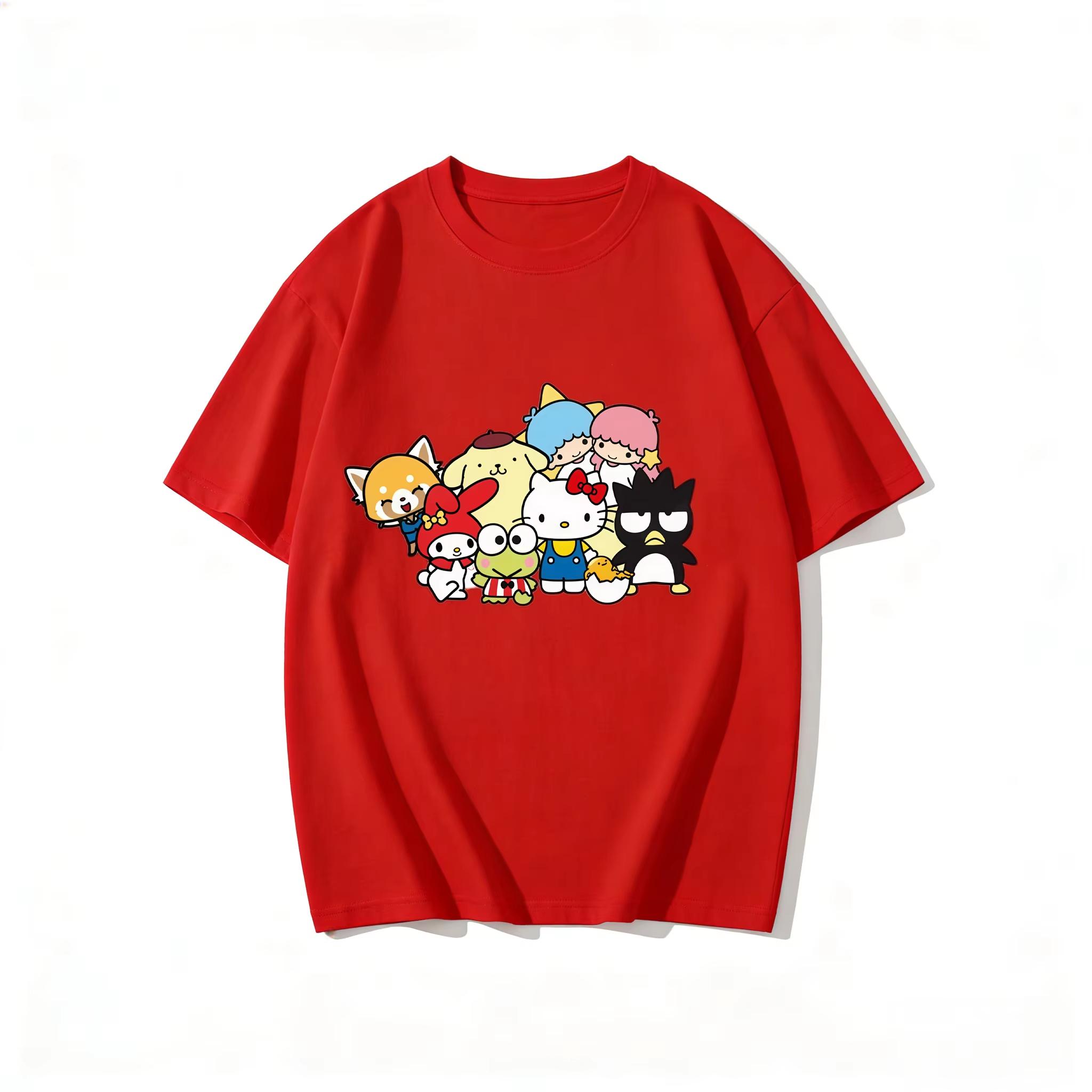 

2026 Kuromi Tee soft cotton short sleeve crew neck cute print lightweight summer top for Women daily casual wear S