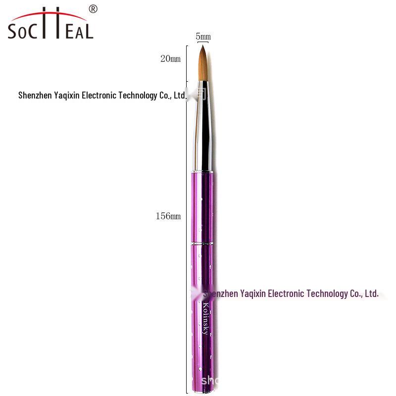 

Purple Metal Nail Art Brush with Crystal Handle (Sizes 8#-22#)