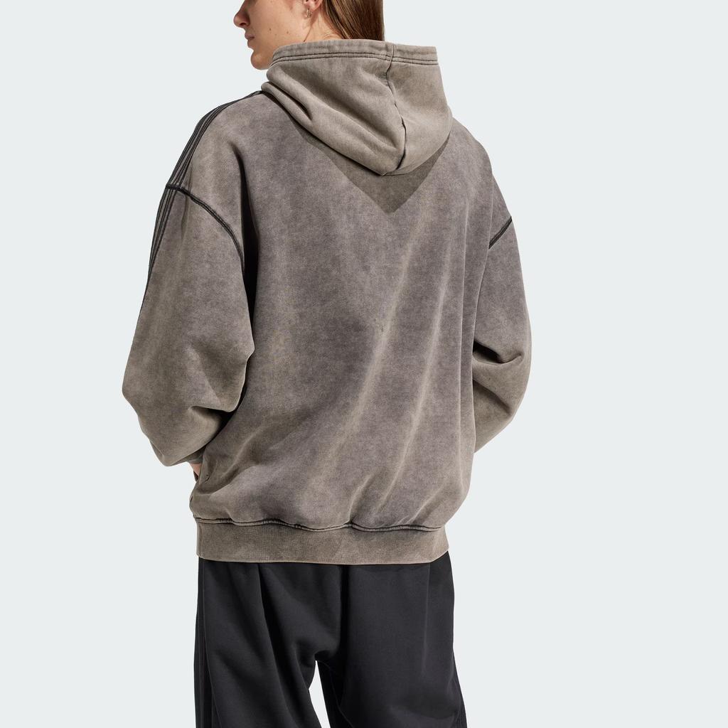 adidas Premium Essentials Retro Washed Hoodie Black Men Streetwear JD0245