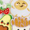 6 Pcs French Fries Applique Patches Lovely Peach Iron On Patches Embroidered Patches Repair Patches Sew On Patches