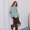 Sancai Women's Two-Way Scarf-Neck Knit Sweater