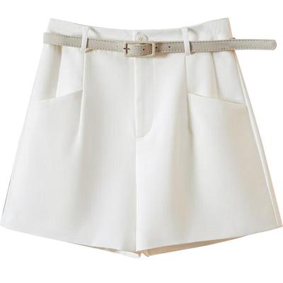 Women's High-Waist Pleated Wide-Leg Casual Shorts