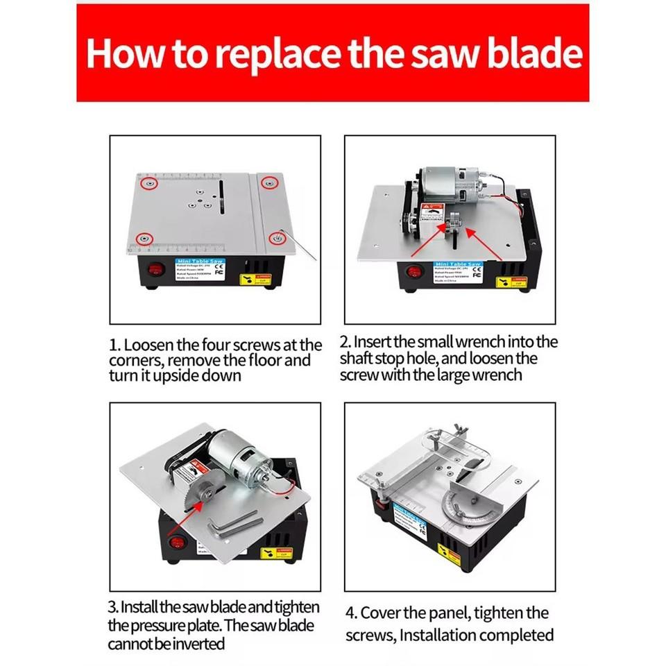 Mini Woodworking Table Saw Electric Multifunctional Cutting Machine New