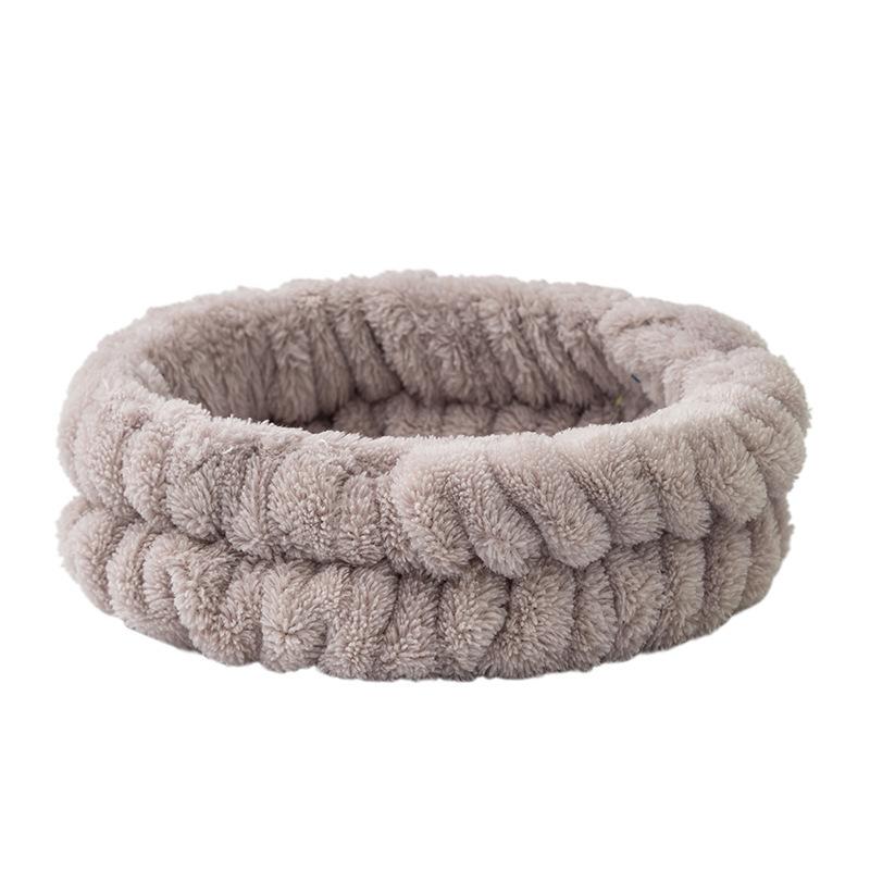 Fascia per Lavaggio Viso, Elastico per Lavaggio Viso, Fascia per Capelli da Donna, Peluche Monocolore, Fascia per Capelli da Casa per Trucco, Elastico per Capelli