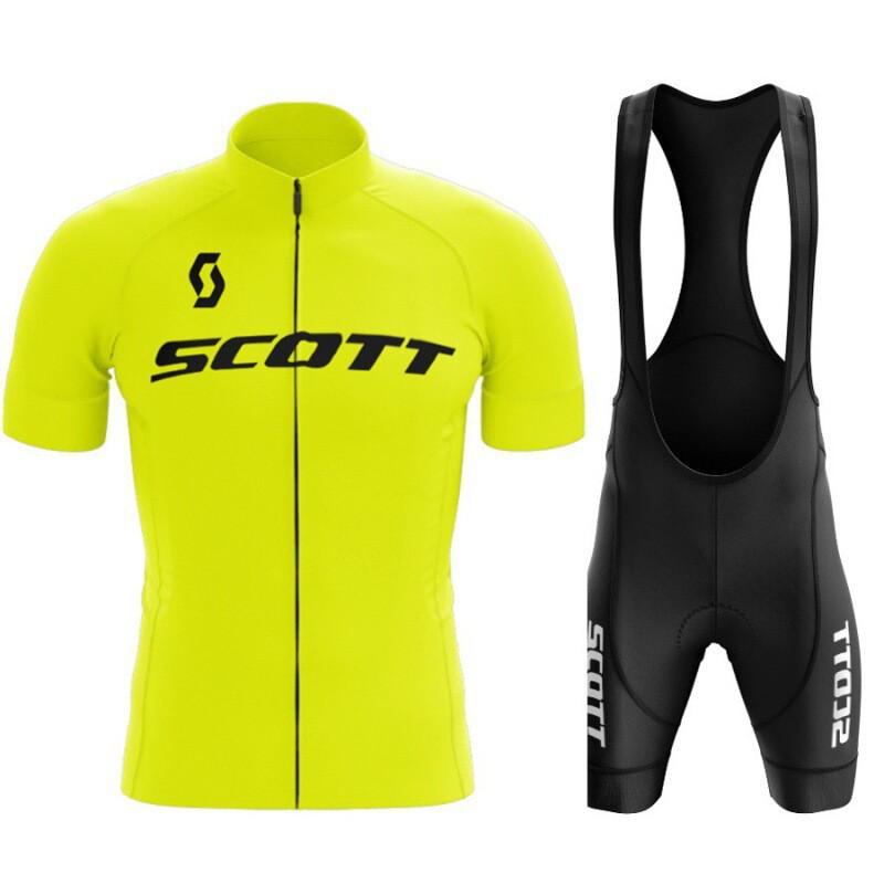 SCOTT Mens Cycling Jersey Short Sleeve Breathable Quick-Dry Performance Bike Shirt Customizable Design