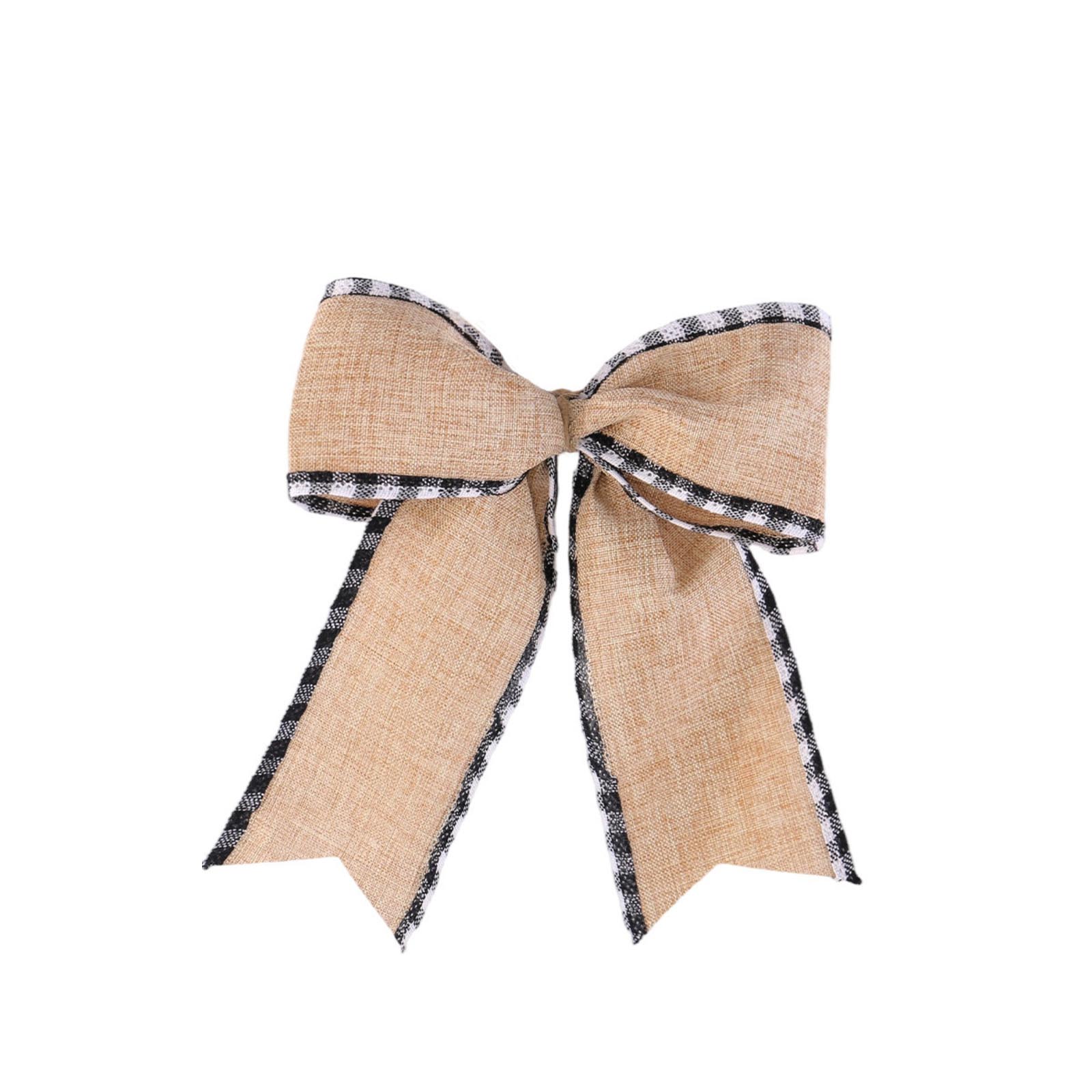 

Рождественские украшения Высококачественный золотой бархатный бант Рождественский флокированный бант Большой красный One Size чёрный