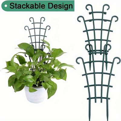 2/4/5pcs Stackable Plant Support Stands - Durable Plastic Trellis for Indoor & Outdoor Use, Ideal for Grapevines, Roses, Vegetables