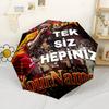 Galatasaray1 Personalized Name Umbrella Automatic Umbrella Compact 8-Rib Lightweight Durable Plastic Iron All-Season Umbrella for Travel Fashion Lover