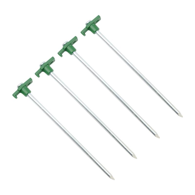 4pcs Steel Tent Pegs Tent Nails Tent Stakes Snow Pegs Outdoor Camping Pegs for Cold Weather Conditions