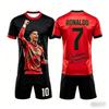 2026 Sommer Neu # 7 Ronaldo Fußball Ärmellose Shorts T-Shirt und Kurze Hose Set Atmungsaktiv Bequem und Weich Unisex Familie Kinder T-Shirts