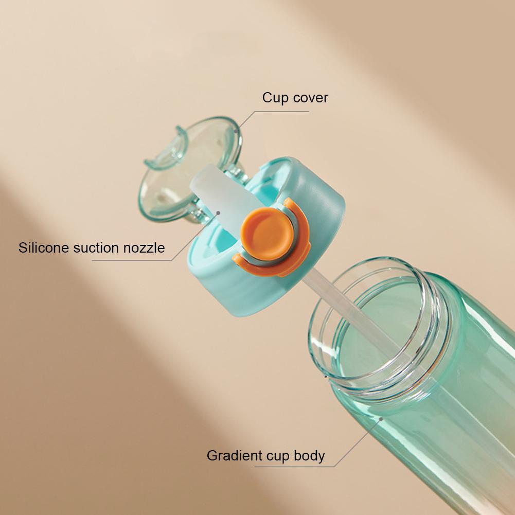 900 ML Gym Sport Bottle with Grip Lid Tritan Drinking Bottle with Straw Gym Water Bottles for Sports Fitness Running Hiking Yoga