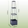 Fengge 3-Tier Balcony Planting Box with Trellis