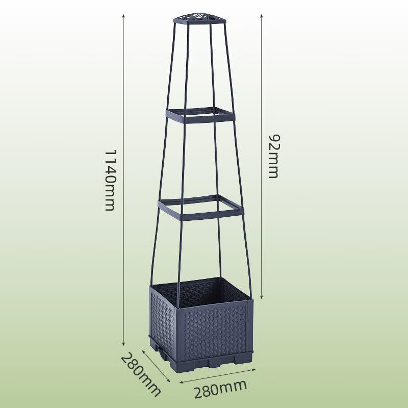 Fengge 3-Tier Balcony Planting Box with Trellis