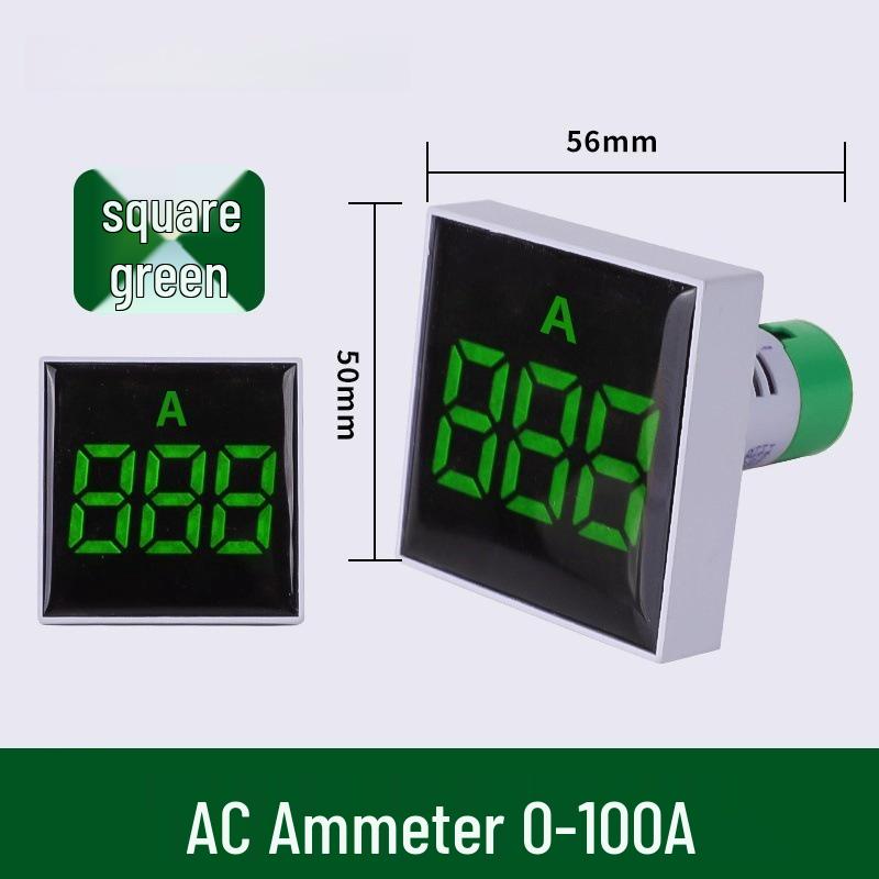 22mm Dual Display LED Voltage Current Frequency Meter - Round/Square
