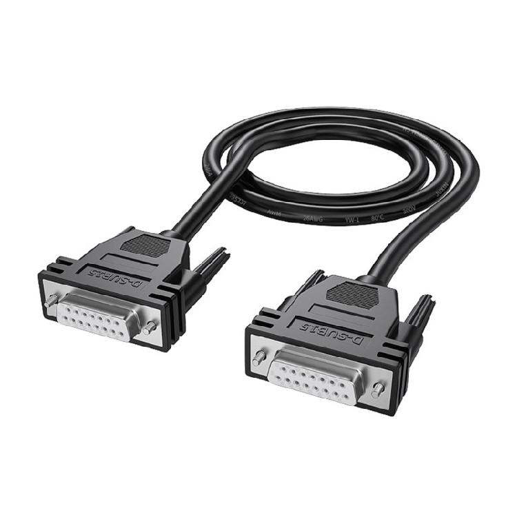 DB15 Cable DB15 Female to Male Data Transfer Cable Double Layer Shielding Metal Braide and Aluminum Foil Protections